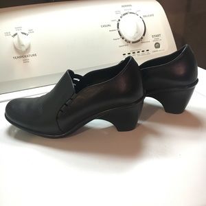 Dansko Black Leather slip on